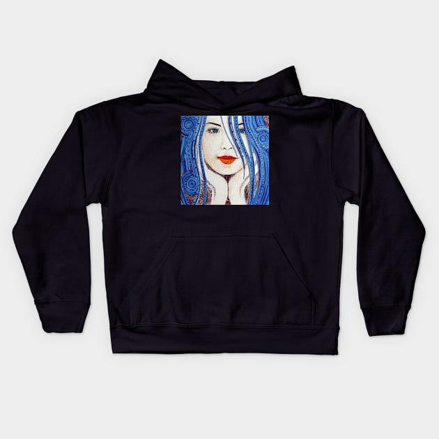 Blue moon Kids Hoodie by BeeG